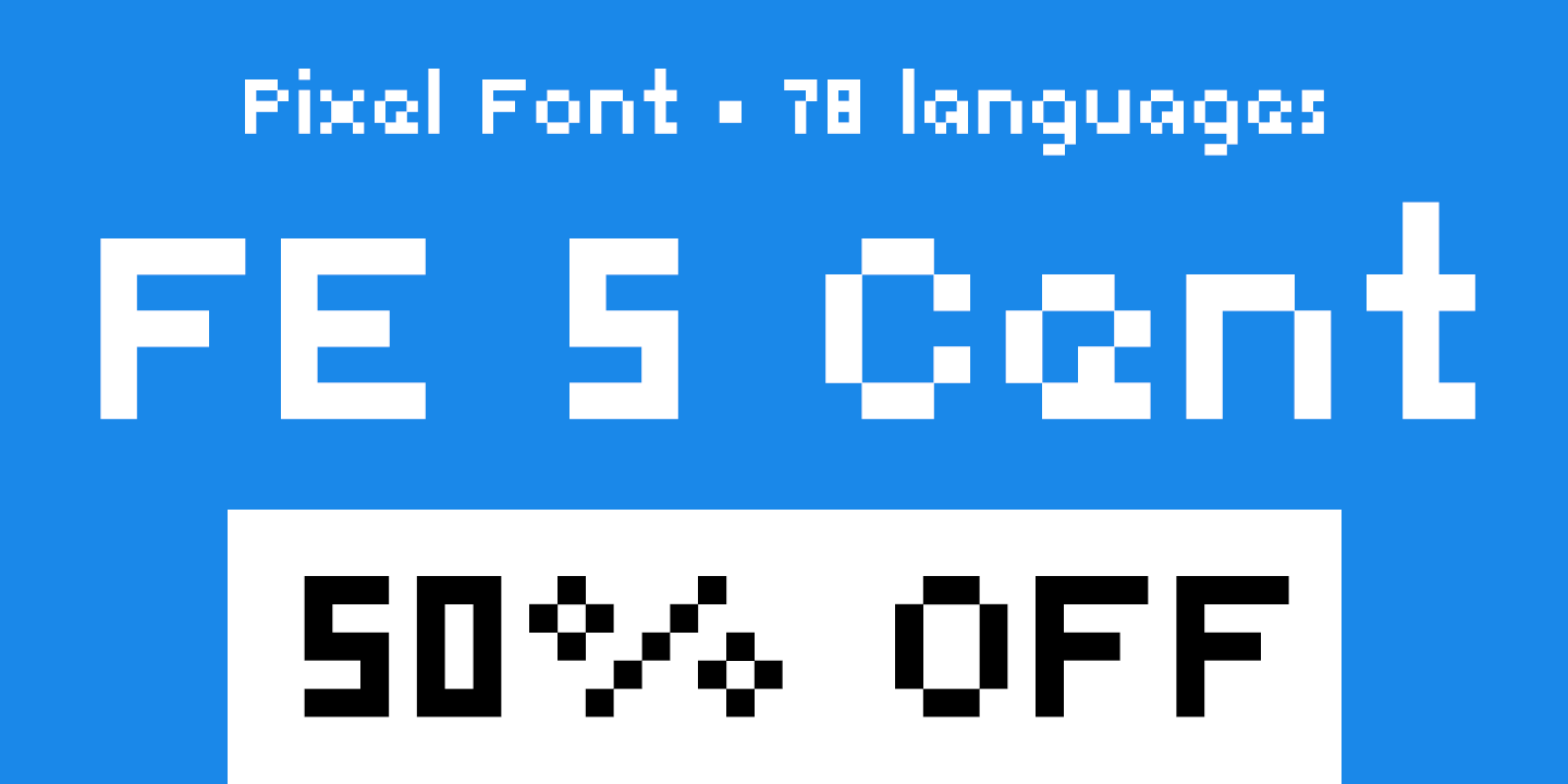 Example font FE 5 Cent #9